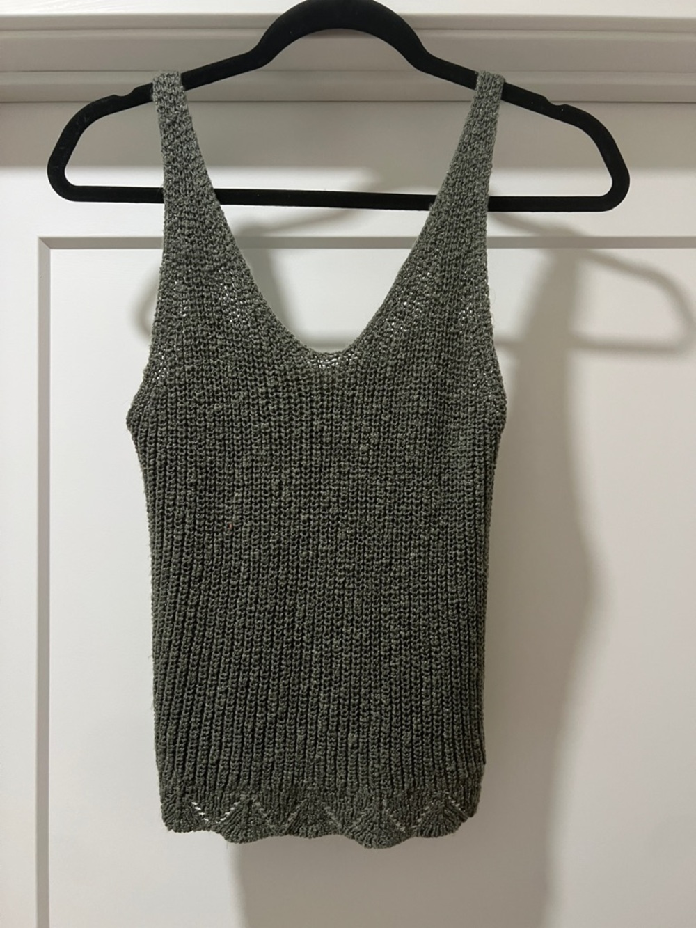 Olive Knit Tank Top